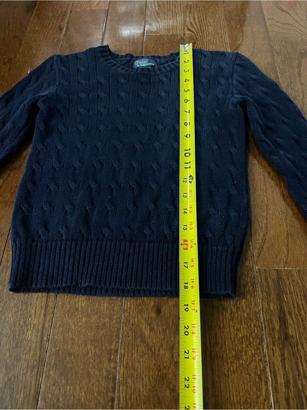 Polo Ralph Lauren Boys Navy Cable Knit Cotton Sweater Size 6